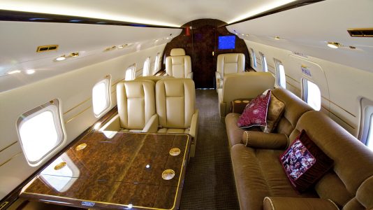 flying by private jet